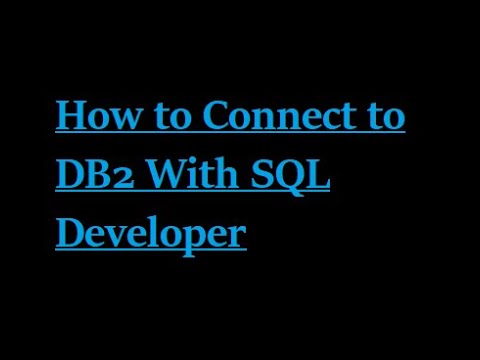 How to Connect DB2 With SQL Developer