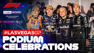 Podium Celebrations | Formula 1 Las Vegas Grand Prix 2025