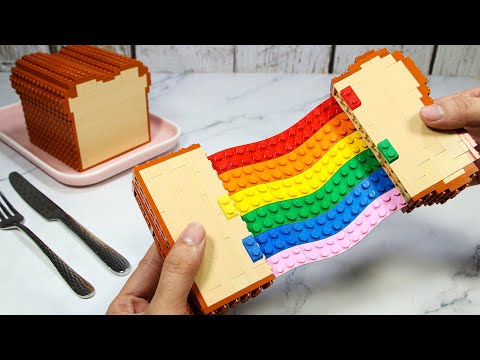 LEGO CHEESY Rainbow Sandwich Recipe🌈 