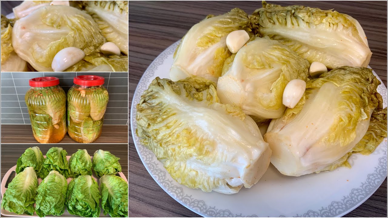 مخلل الخس 🥬 بطعم رائع وعم يقرش قرش🤗