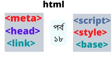 HTML Head Element Bangla |  HTML Meta Tag Tutorial Bangla