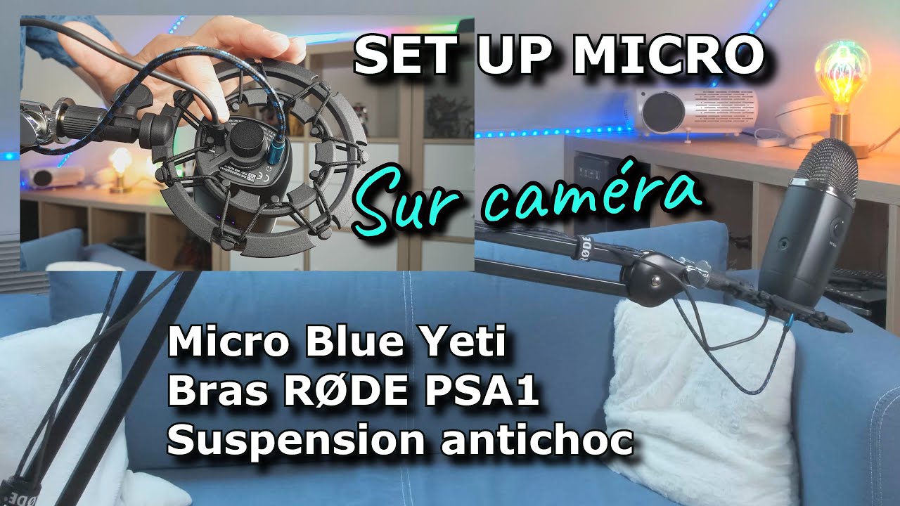 RØDE PSA1 Bras de studio silencieux ? Micro Blue Yeti