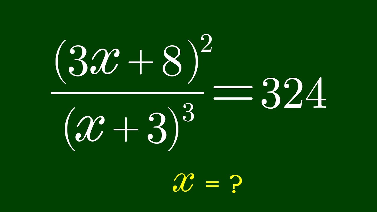 A Nice Algebra Problem | Math Olympiad | Can you find x=?