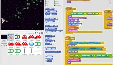 Inside Galaga on Scratch