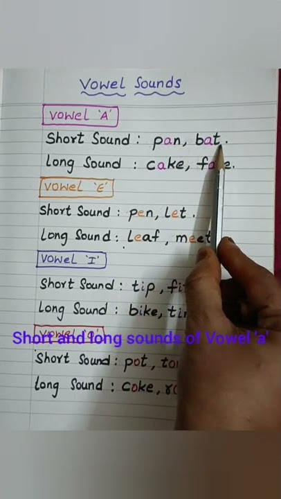 short and long vowel sound 'A' #shorts #levelupphonics