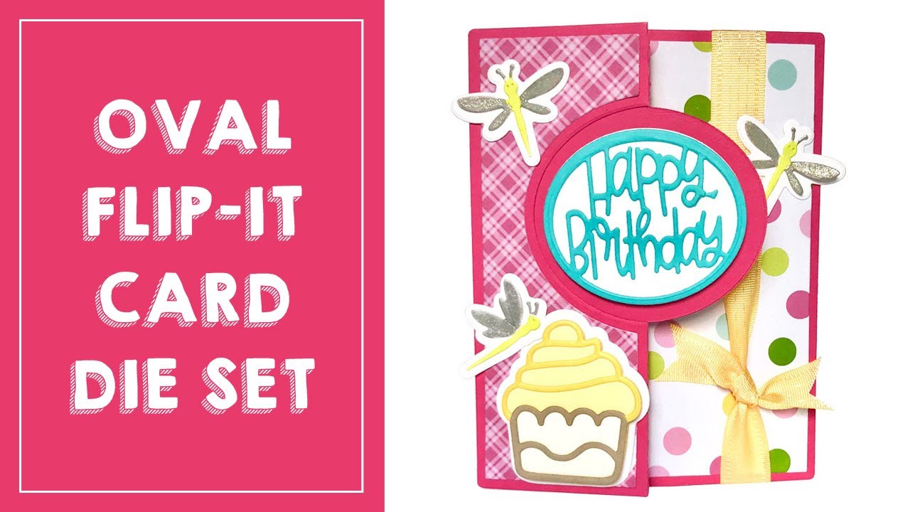 The Stamps of Life site Sideway Oval Flipit, Mini A1 Card Die Set