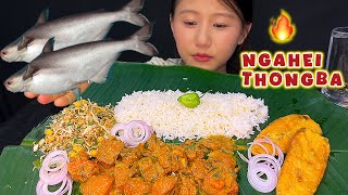 NGAHEI THONGBA // MIMI SINGJU AND PAKORA // BASA FISH CURRY // NORTHEAST INDIAN MUKBANG
