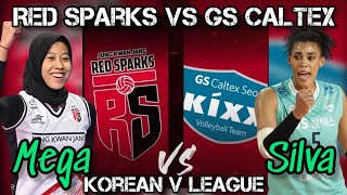 Red Sparks (Megawati) Vs (Silva) GS Caltex || Korean V League 2024 #megawati #megatron #volleyball