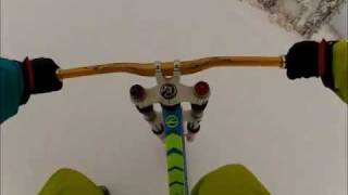 Riding the Snowbike at Sappee