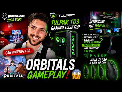 1.5h wait for Orbital gameplay! 🎮😱 Tulpar TD3 Gaming Desktop & Razer Naga V3 | Gamescom 2026 Vlog