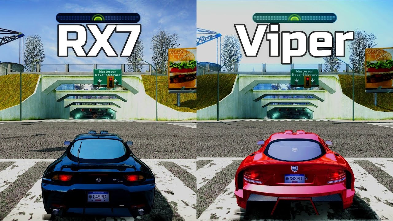 NFS Most Wanted: Mazda RX7 vs Dodge Viper SRT - Drag Race - YouTube