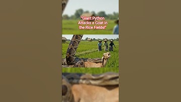 "Giant Python Attacks a Goat in the Rice Fields!" #shorts #snake #shark