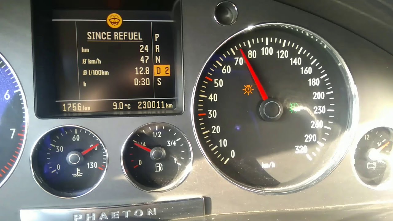 Фольксваген Фаэтон 4.2(335 л.с) разгон 0-140 км/ч - YouTube