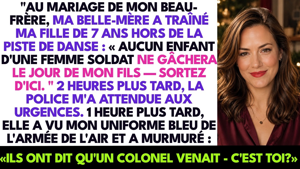 « Elle a attrapé ma fille par le poignet et l’a traînée hors de la piste de danse devant quatre-vingts invités, et le bruit du coude de Léa qui a claqué, je l’ai entendu avant même de comprendre...