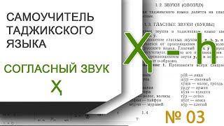 Самоучитель таджикского языка - Омузиши забони точики. СОГЛАСНЫЕ ЗВУКИ - БУКВЫ. Харфхои садонок.