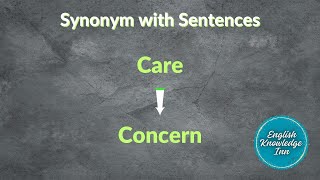 Thumbnail Synonyms of care | English synonyms sentences | Sentence synonym