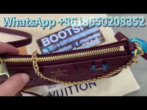 L-ouis V-uitton Easy Pouch On Strap Monogram Empreinte Leather Claret #review #bag