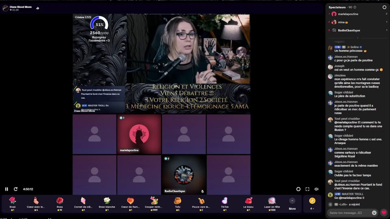 Débats TikTok : Croyances et Violence