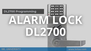 Alarm Lock DL2700 Programming Instructions with Table of Contents... see below (Show More) Wealth