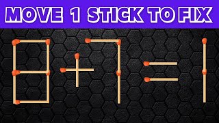 Move 1 Stick To Make Equation Correct, Matchstick Puzzle. by EASY & HARD 1,356 views 3 days ago 8 minutes