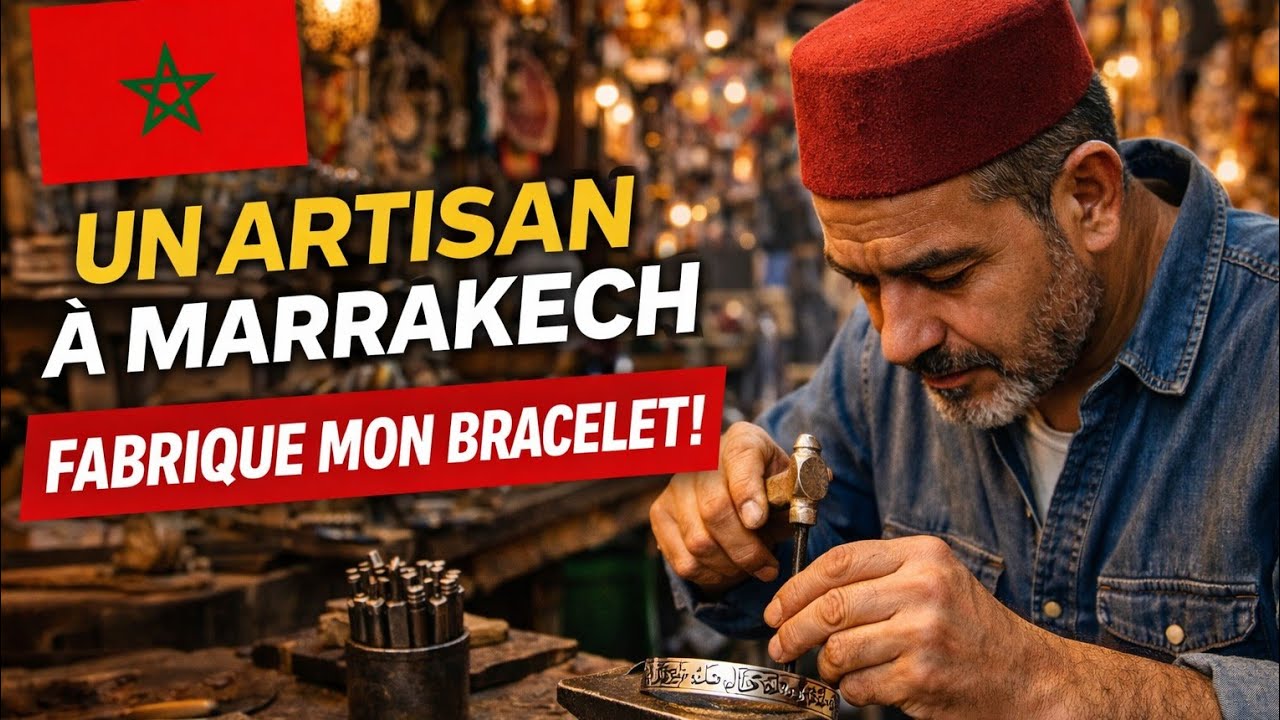 Artisan de Marrakech : il fabrique mon bracelet sous mes yeux🇲🇦 😯