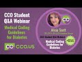 Medical coding guidelines for diabetes  cco student qa webinar 056