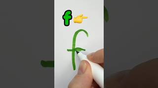 Letter F Turned Into a Flower #drawing #shorts #creative