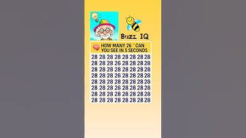 IQ Level Spot number 26 in 5 sec? #shorts #iqtest #puzzle #puzzletime #gkquiz