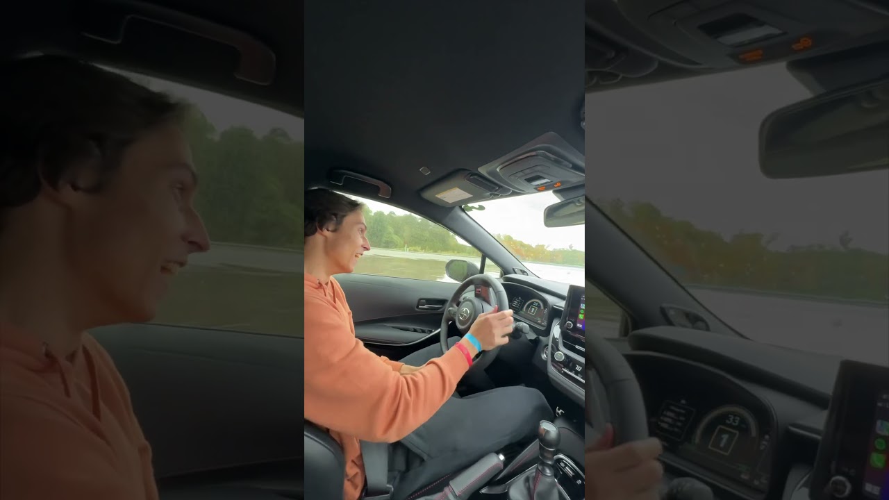 I drove my car on a skid pad