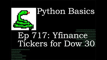 Python Basics Tutorial Download Stock Data With Yfinance Tickers For Dow 30