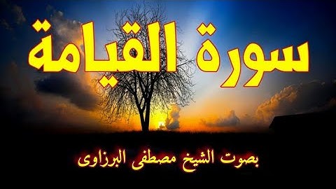 تلاوة خاشعة بنبرة تريح الاعصاب للقارئ مصطفى البرزاوى - سورة القيامة