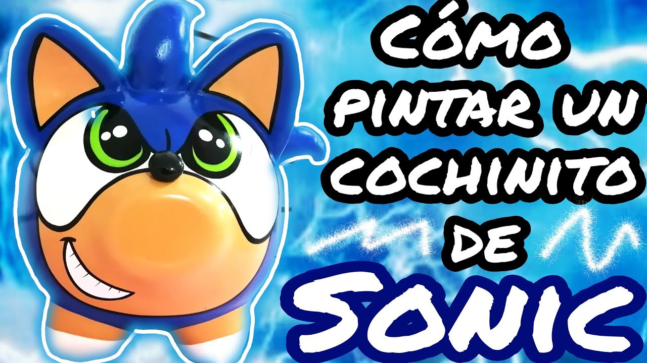 COMO PINTAR UN COCHINITO DE CERAMICA PERSONALIZADO DE SONIC 💙.