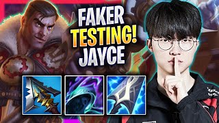 FAKER TESTING JAYCE MID IN KOREA SOLOQ!  T1 Faker Plays Jayce MID vs Ahri! | Season 2024