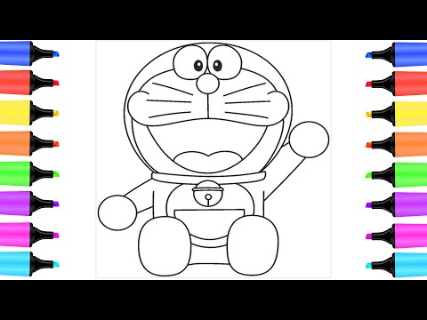 Hình Tô Màu Doremon - Hướng dẫn vẽ và tô màu  Doremon | Hoạt hình cho bé