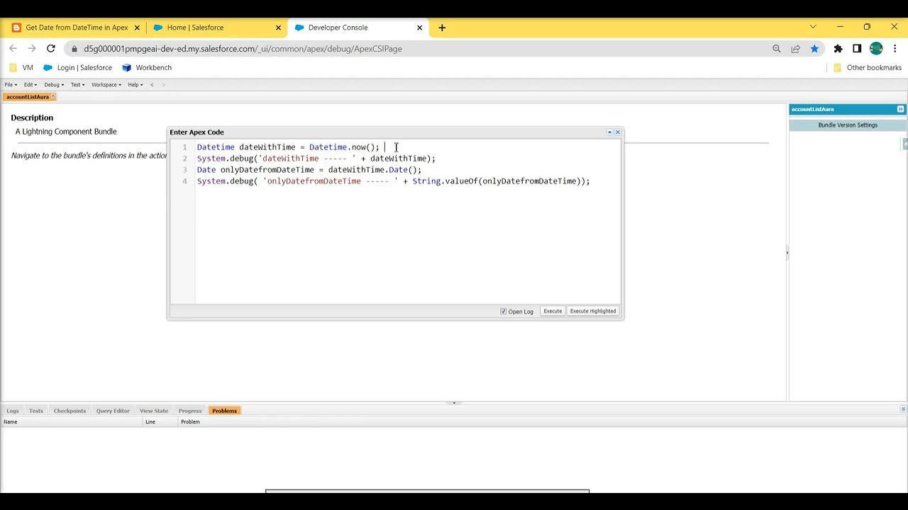 Get date from datetime in apex youtube