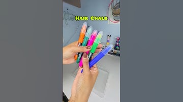 Unboxing Hair Chalk Kit 😱 #crafteraditi #shorts #ASMR #unboxing #diy @CrafterAditi