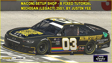 iRacing B Fixed Xfinity Legacy Michigan Guide to Qualifying and Race 25S1