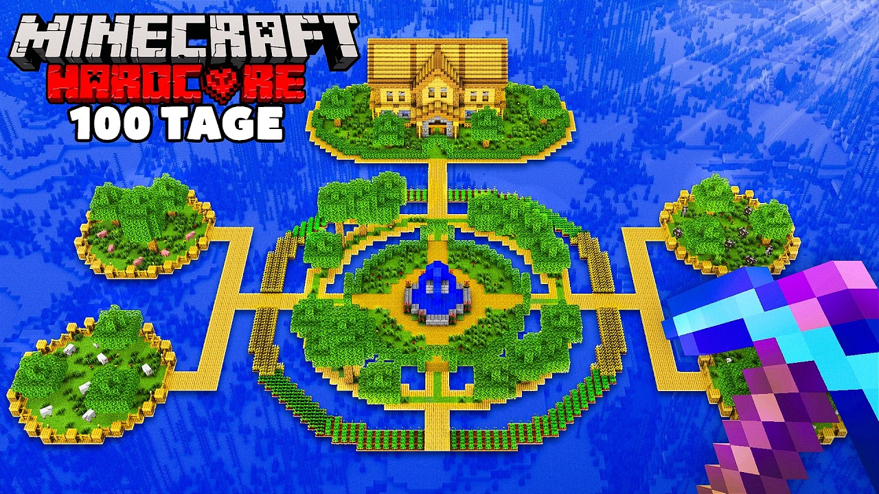 Ich überlebe 100 TAGE Minecraft Hardcore in einer OZEAN Welt!