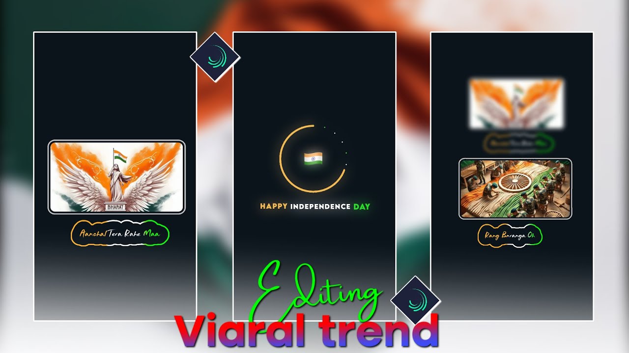 🇮🇳 Happy Independence Day Lyrics Video Editing in Alight Motion | 15 August Special Video Editing