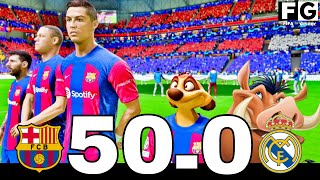 FIFA 24 | RONALDO, JOHN CENA, MESSI , TIMÃO & PUMBA AND ALLSTARS | BARCELONA 50 - 0 REAL MADRID