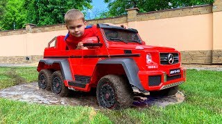 unboxing and assembling power wheels amg 63