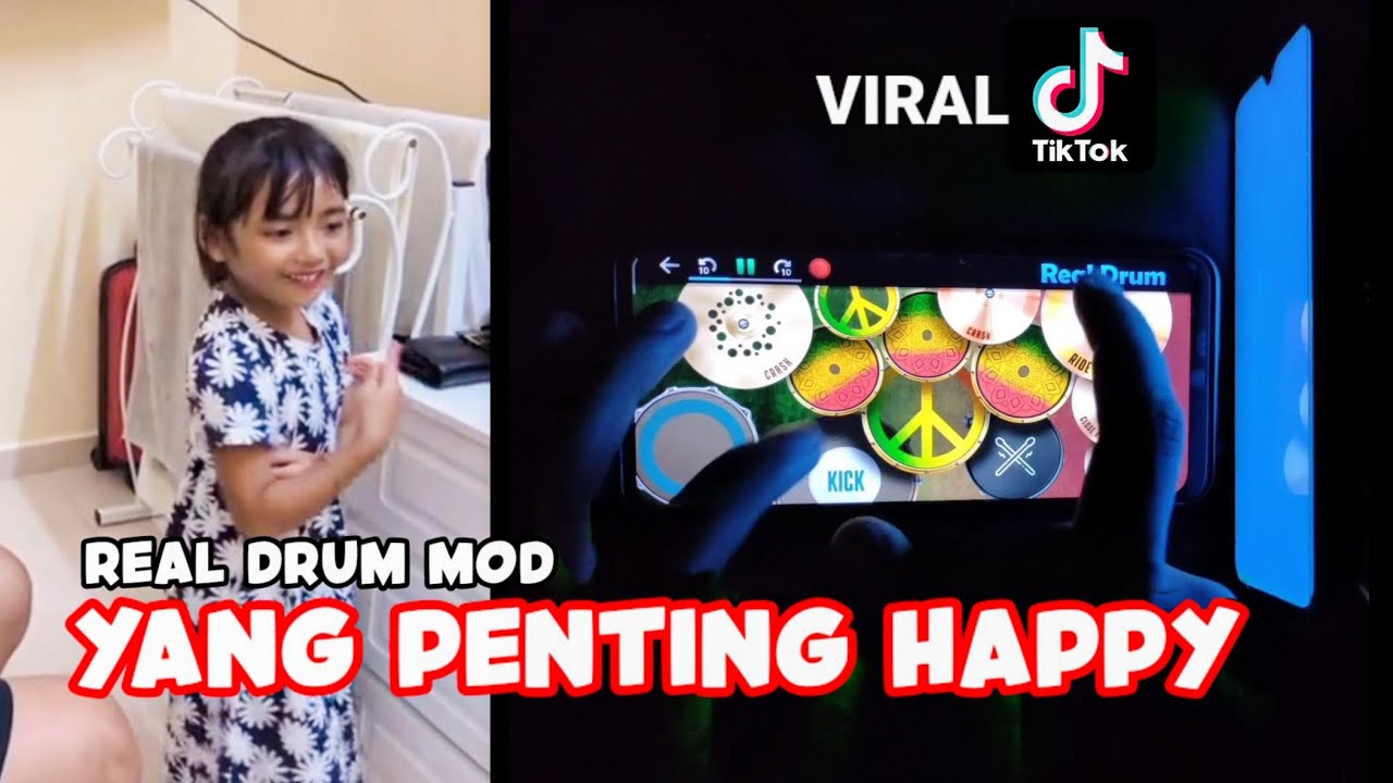 YANG PENTING HAPPY COVER ECHA REAL DRUM MOD VIRAL TIKTOK ‼️ YouTube