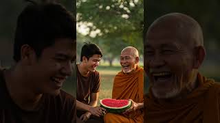 🌿 Секрет счастья: Мудрый урок с арбузом 🍉 #shorts #watermelon