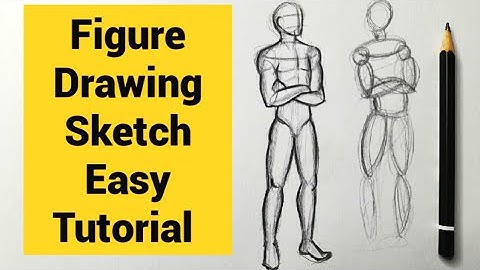 How to draw human figure drawing sketch Male for Beginners| Figure drawing Standing Pose easy Art