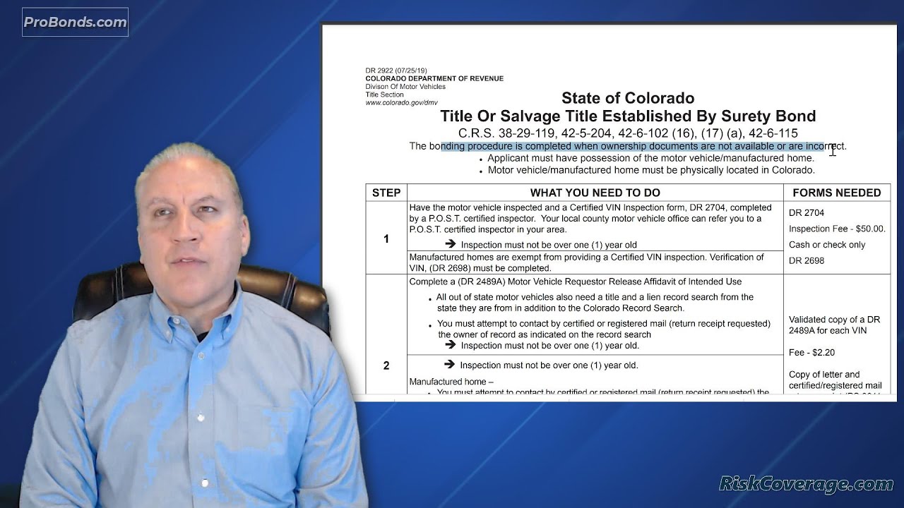 Vehicle Title Surety Bond For Lost Title YouTube