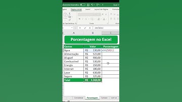 Porcentagem no Excel