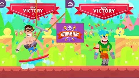 Bowmasters - Kite Boarder and Ninja boy Special Characters (ios)  Gameplay