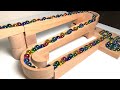 マーブルランレースASMR　木製ウェーブコース　小さな大工さん　キュボロ　くみくみスロープ　癒しの音　カラフルボールの木製コース【Marble run】