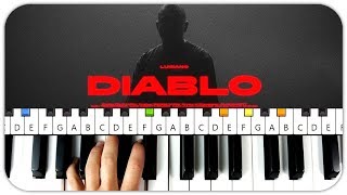 LUCIANO - Diablo Instrumental Beat + Piano Tutorial MIDI