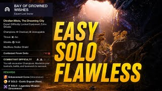 Solo Flawless MASTER Bay Of Drowned Wishes lost sector | Destiny 2